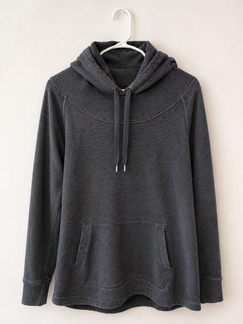 Athleta Charcoal Hooded Pullover Sweater